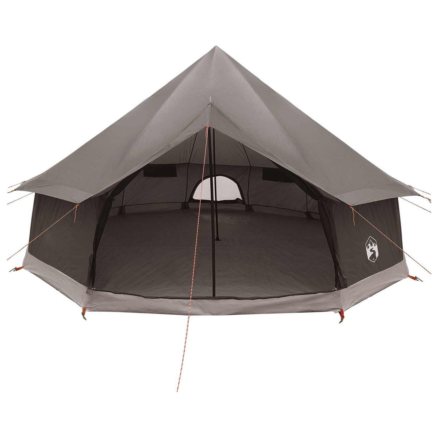 Tipi Tent Brown Grey 400 x 400 x 250 cm Polyester and Steel