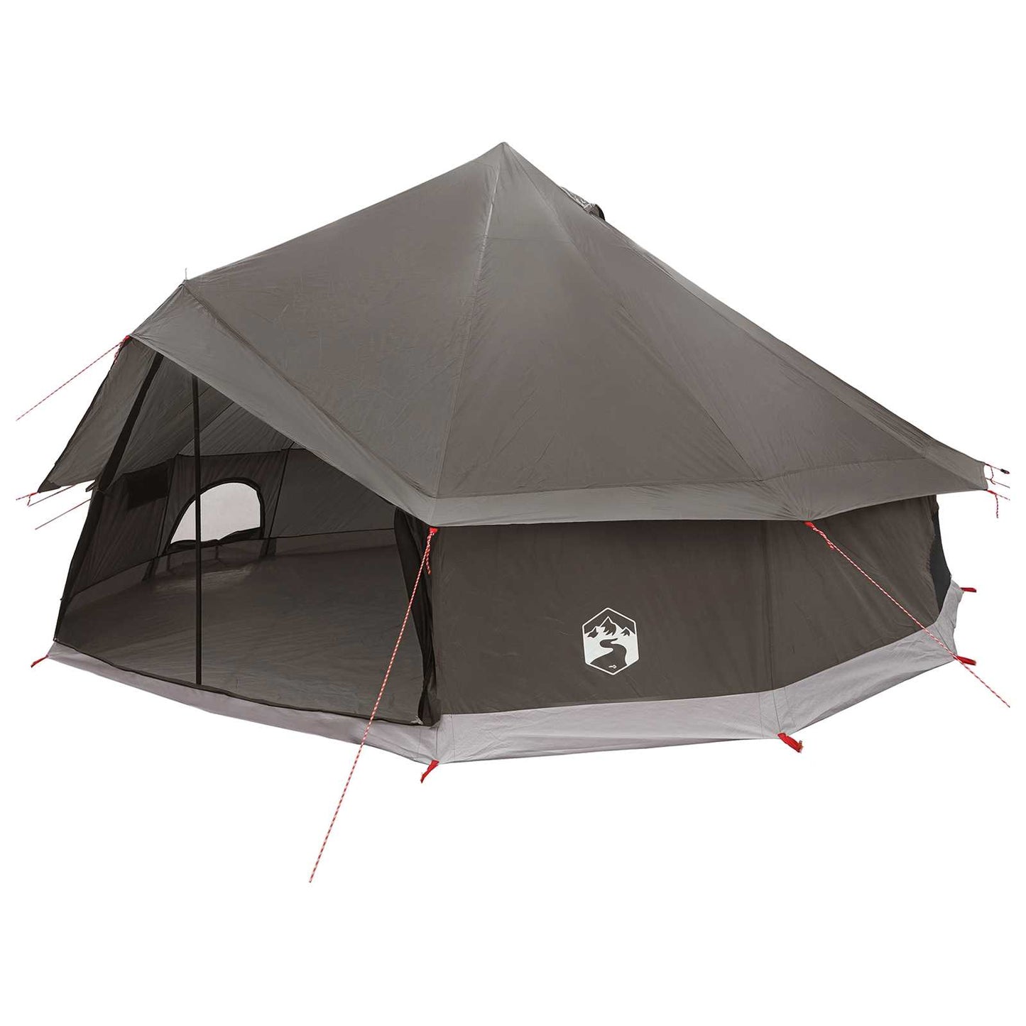 Tipi Tent Brown Grey 600 x 600 x 350 cm Polyester and Steel