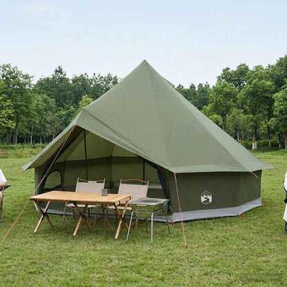Tipi Tent Olive Green 500 x 500 x 300 cm Polyester and Steel