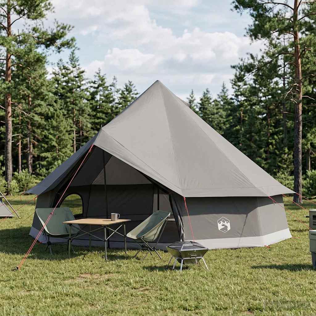 Tipi Tent Brown Grey 500 x 500 x 300 cm Polyester and Steel
