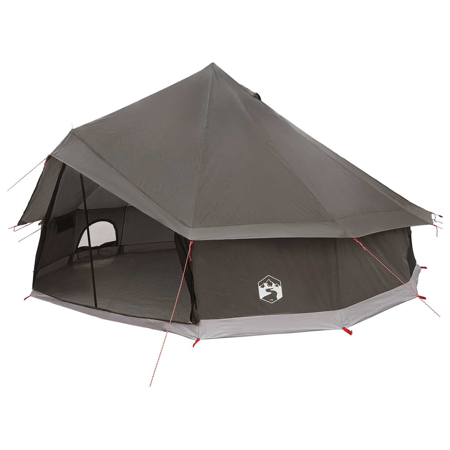 Tipi Tent Brown Grey 500 x 500 x 300 cm Polyester and Steel