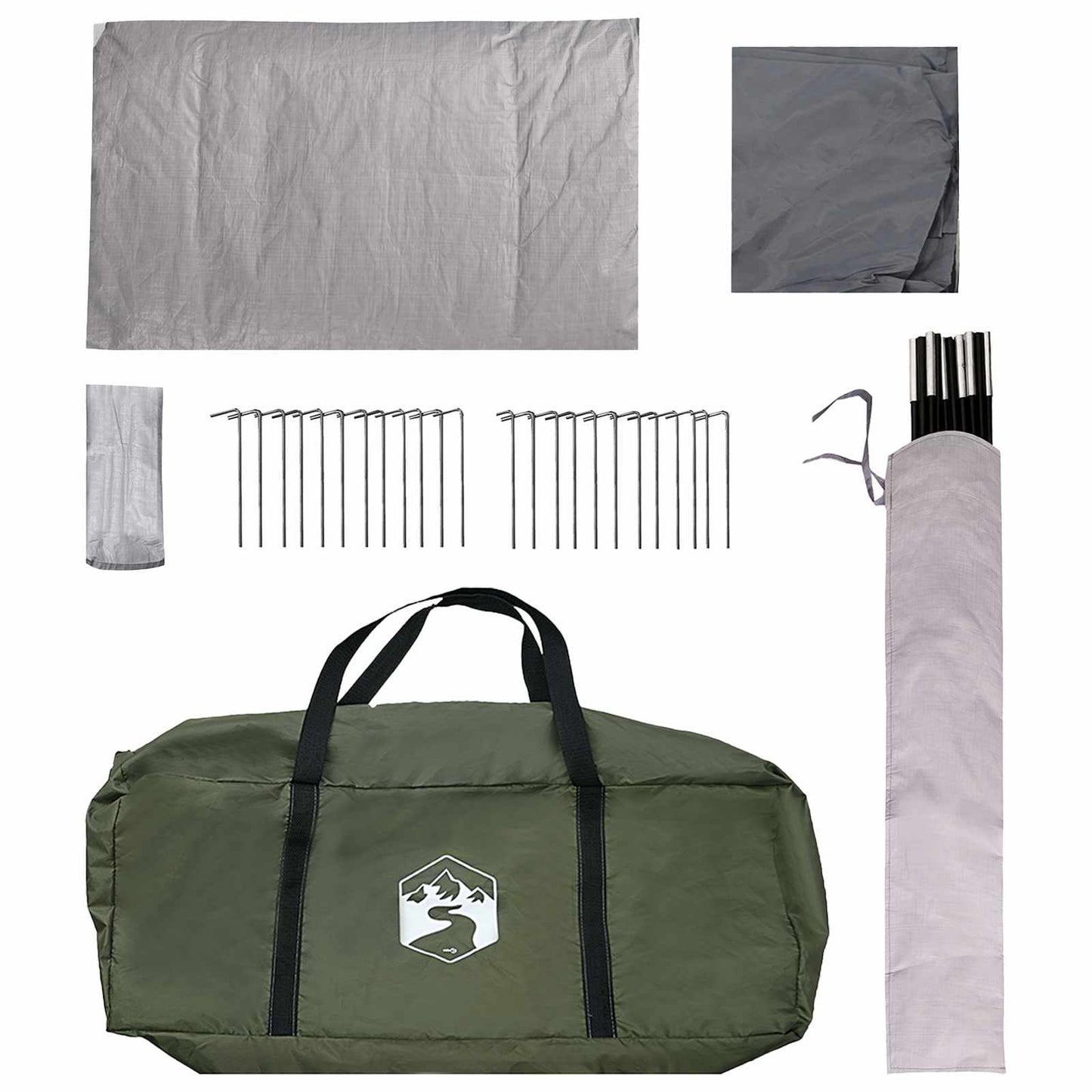 Tunnel Tent Olive Green 427 x 315 x 178 cm Polyester and Steel