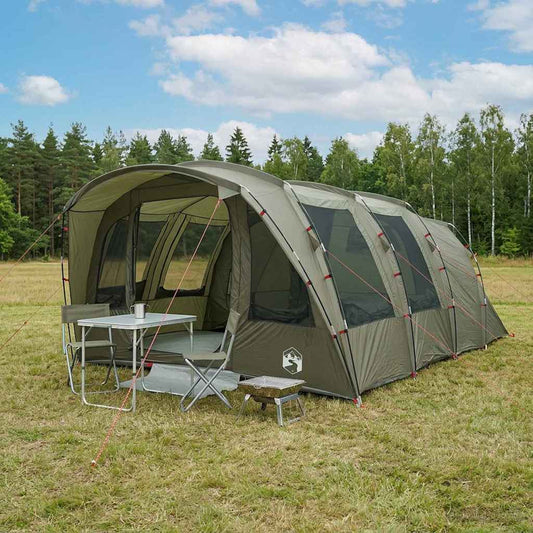 Tunnel Tent Olive Green 427 x 315 x 178 cm Polyester and Steel