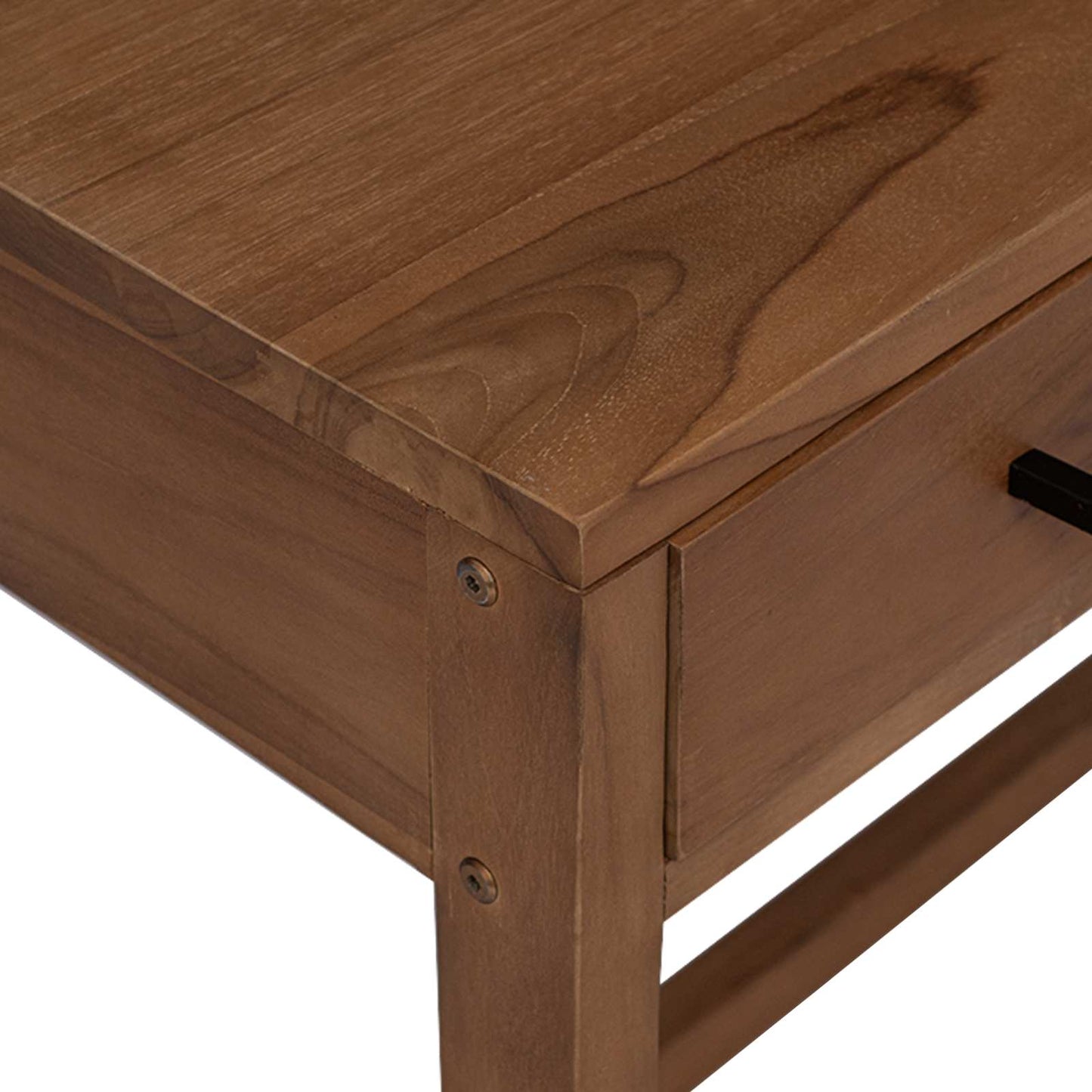 Desk with Drawers Natural Solid Teak Wood 80 x 50 x 75 cm