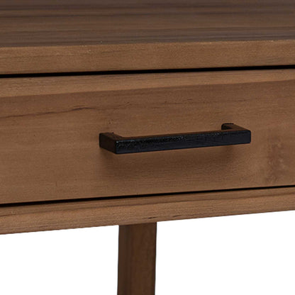 Desk with Drawers Natural Solid Teak Wood 110 x 50 x 75 cm