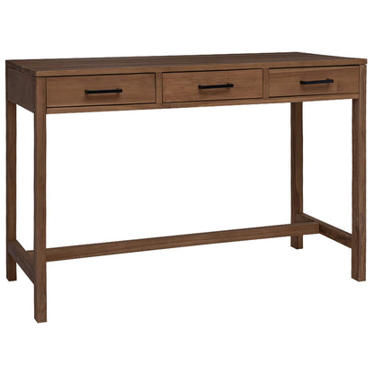 Desk with Drawers Natural Solid Teak Wood 110 x 50 x 75 cm