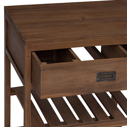 Bathroom Cabinet Natural 60 x 45 x 75 cm Solid Teak Wood