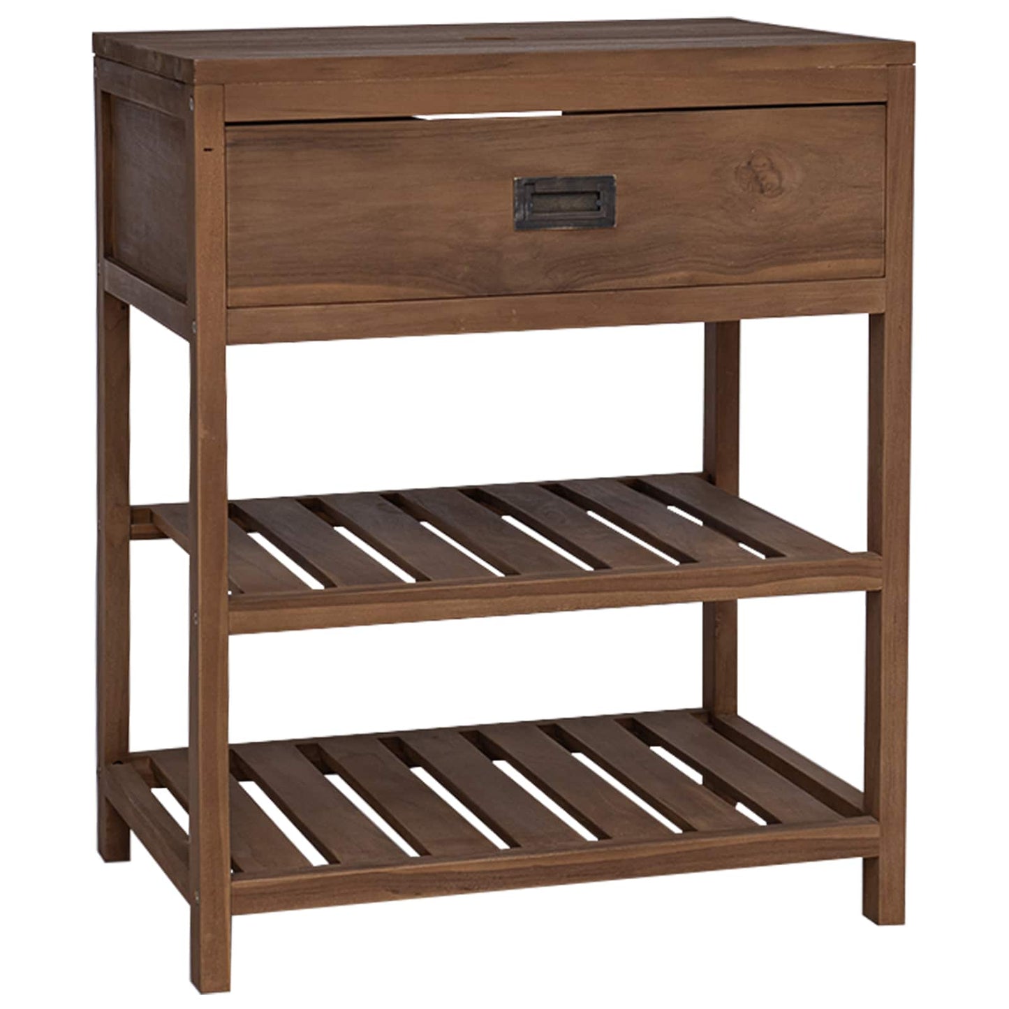 Bathroom Cabinet Natural 60 x 45 x 75 cm Solid Teak Wood