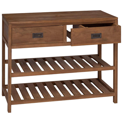 Bathroom Cabinet Natural 90 x 45 x 75 cm Solid Teak Wood
