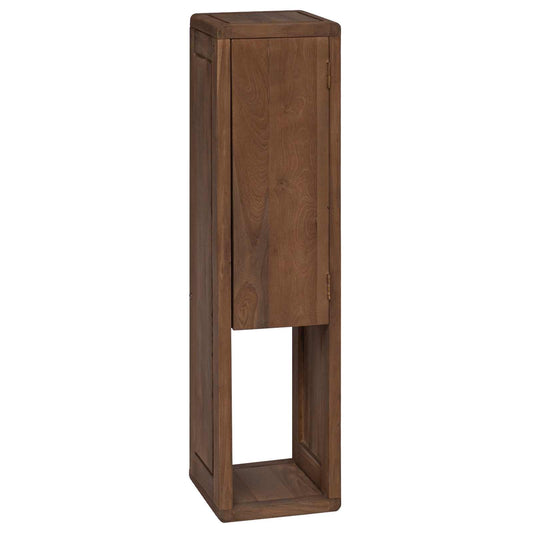 Bathroom Side Cabinet Natural 25 x 25 x 100 cm Solid Teak Wood