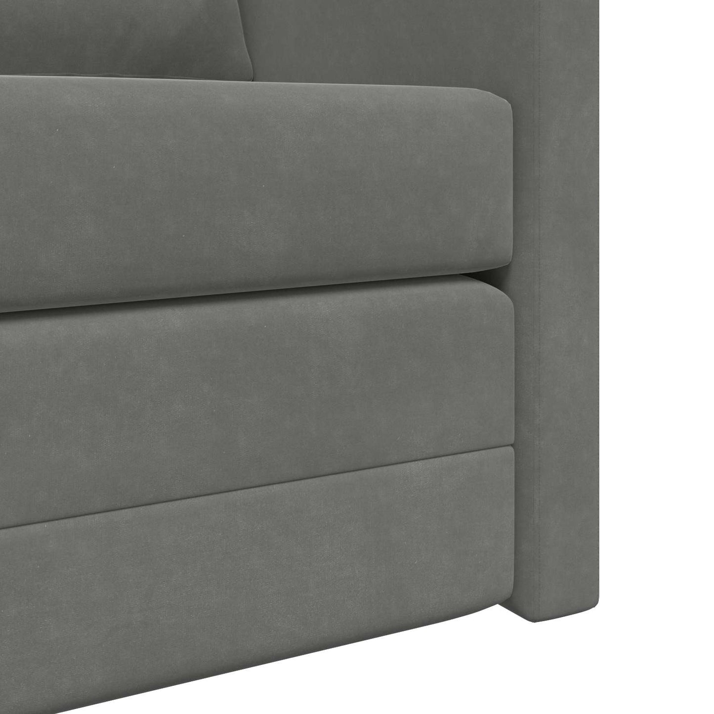 Folding Sofa Bed Dark Grey 122 x 70 x 60 cm Velvet