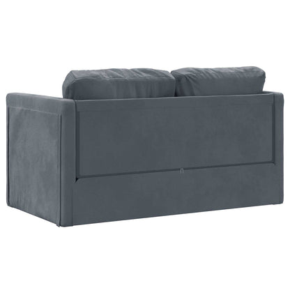 Folding Sofa Bed Dark Grey 122 x 70 x 60 cm Velvet