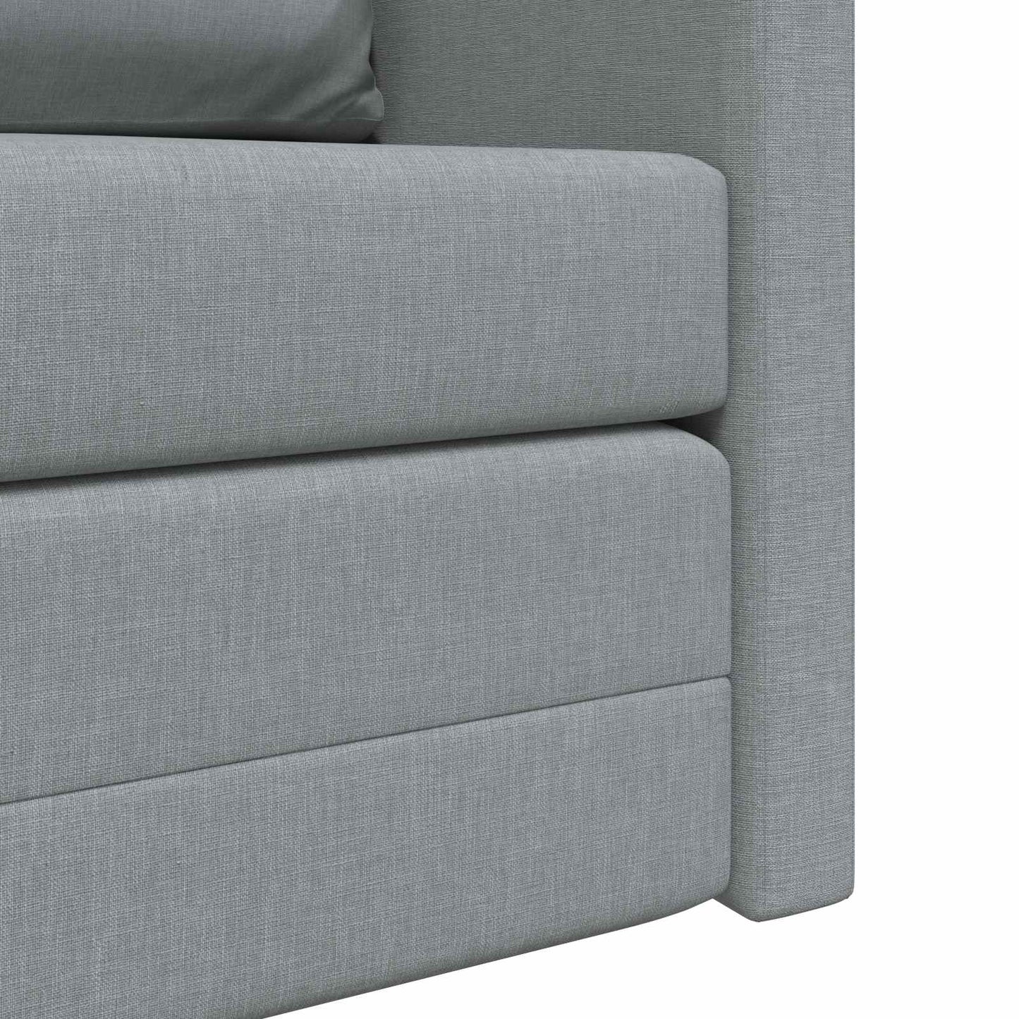 Folding Sofa Bed Light Grey 112 x 60 x 55 cm Fabric