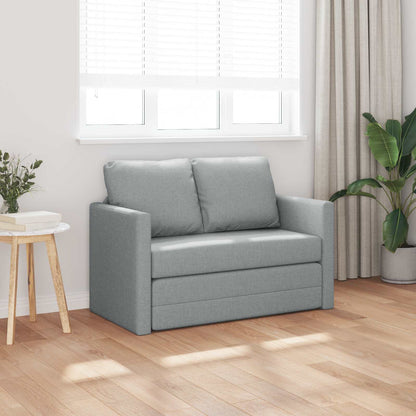 Folding Sofa Bed Light Grey 112 x 60 x 55 cm Fabric