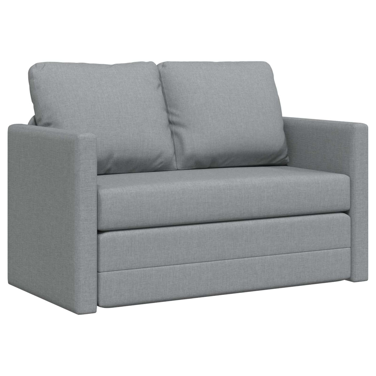Folding Sofa Bed Light Grey 112 x 60 x 55 cm Fabric