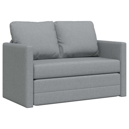 Folding Sofa Bed Light Grey 112 x 60 x 55 cm Fabric