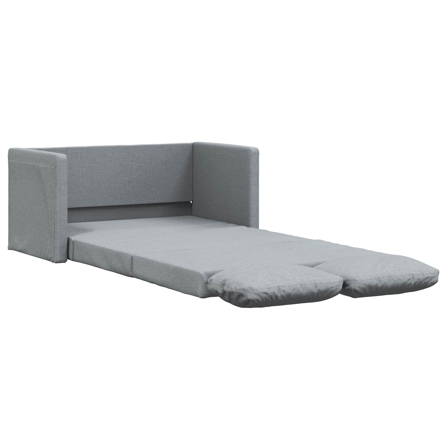 Folding Sofa Bed Light Grey 112 x 60 x 60 cm Fabric