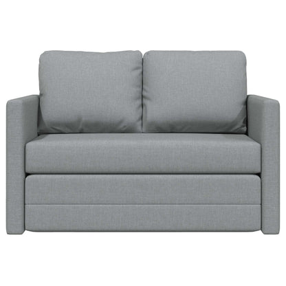 Folding Sofa Bed Light Grey 112 x 60 x 55 cm Fabric