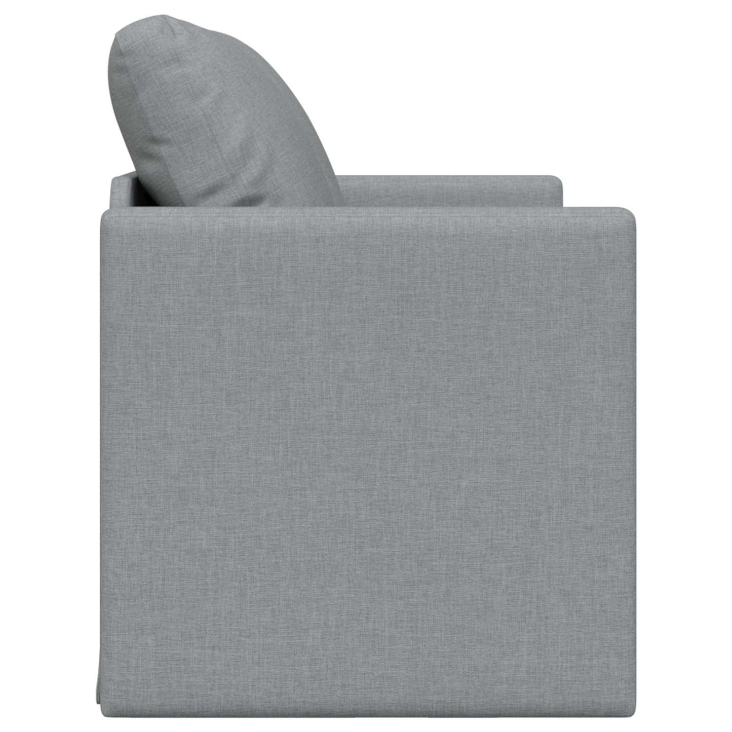 Folding Sofa Bed Light Grey 112 x 60 x 55 cm Fabric