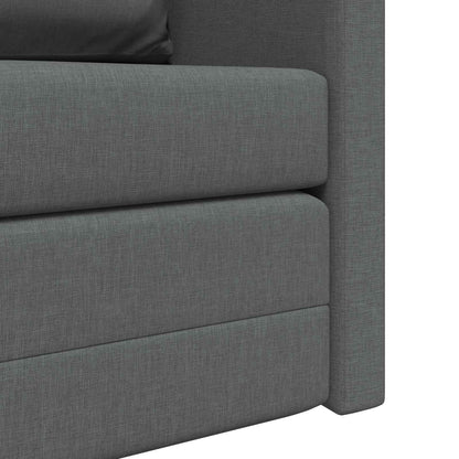 Folding Sofa Bed Dark Grey 112 x 60 x 55 cm Fabric