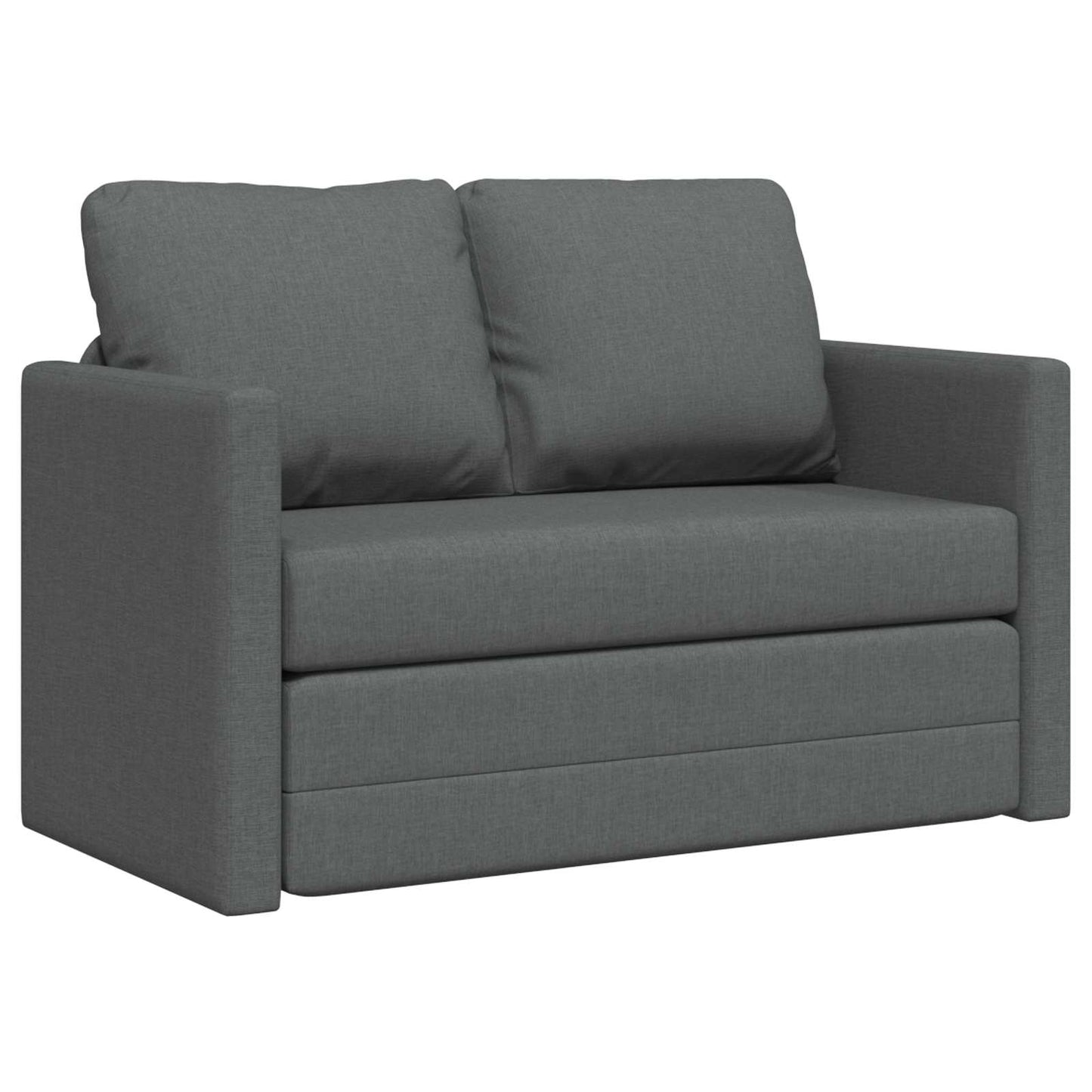 Folding Sofa Bed Dark Grey 112 x 60 x 55 cm Fabric