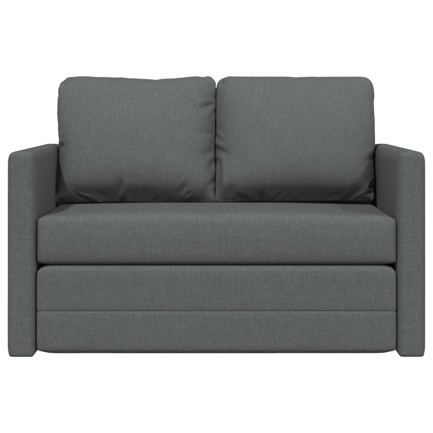 Folding Sofa Bed Dark Grey 112 x 60 x 55 cm Fabric