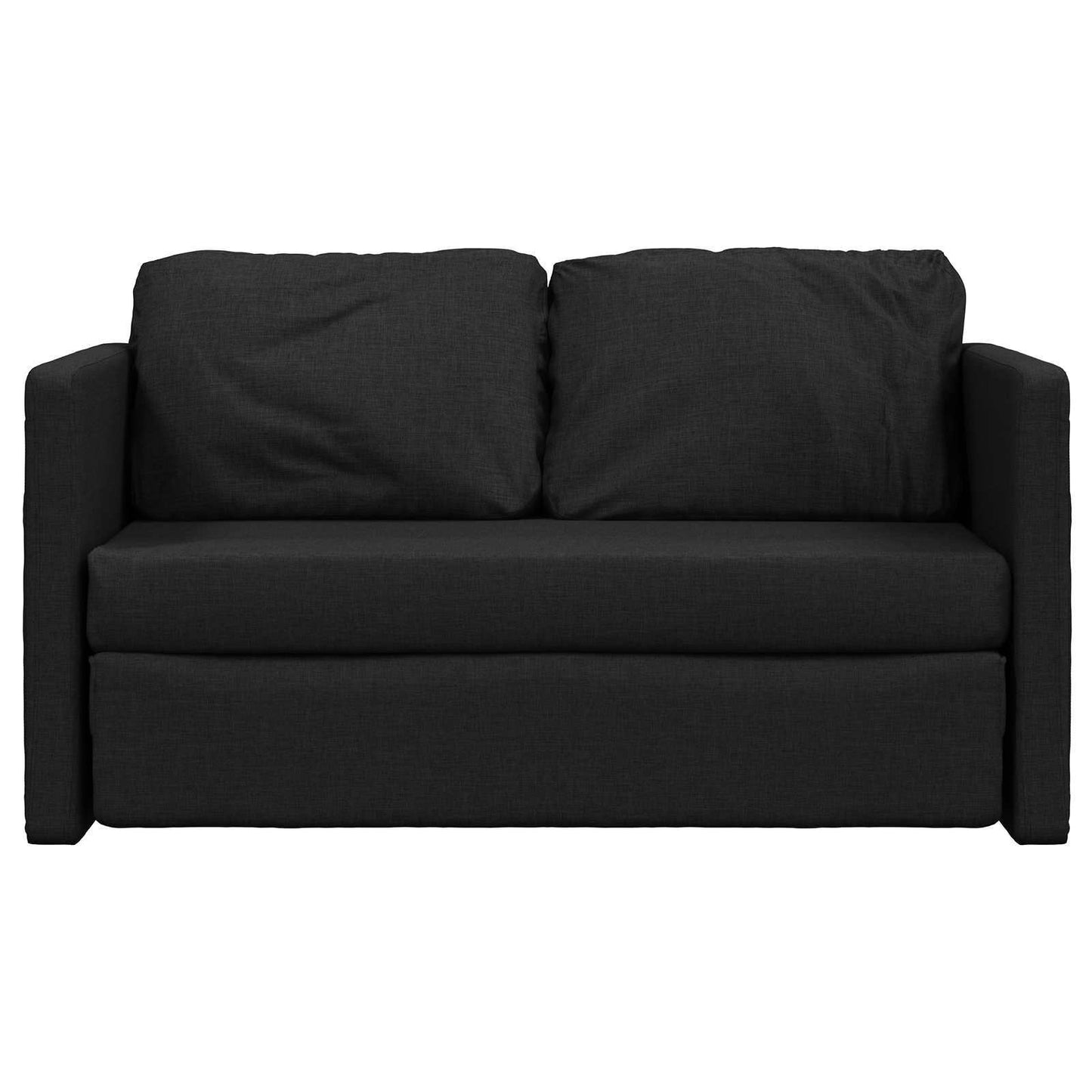 Folding Sofa Bed Black 112 x 60 x 55 cm Fabric