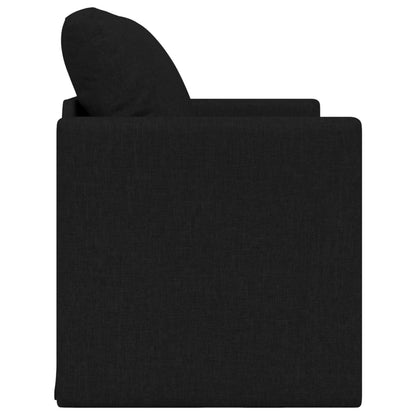 Folding Sofa Bed Black 112 x 60 x 55 cm Fabric
