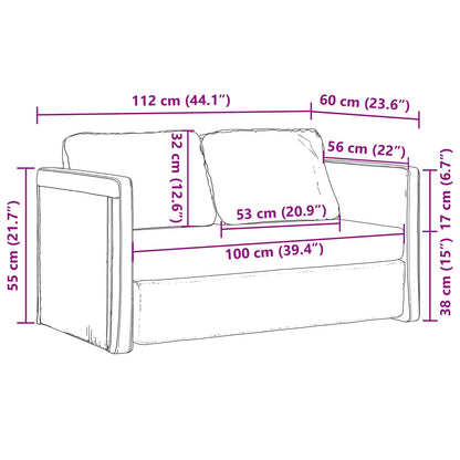 Folding Sofa Bed Black 112 x 60 x 55 cm PVC