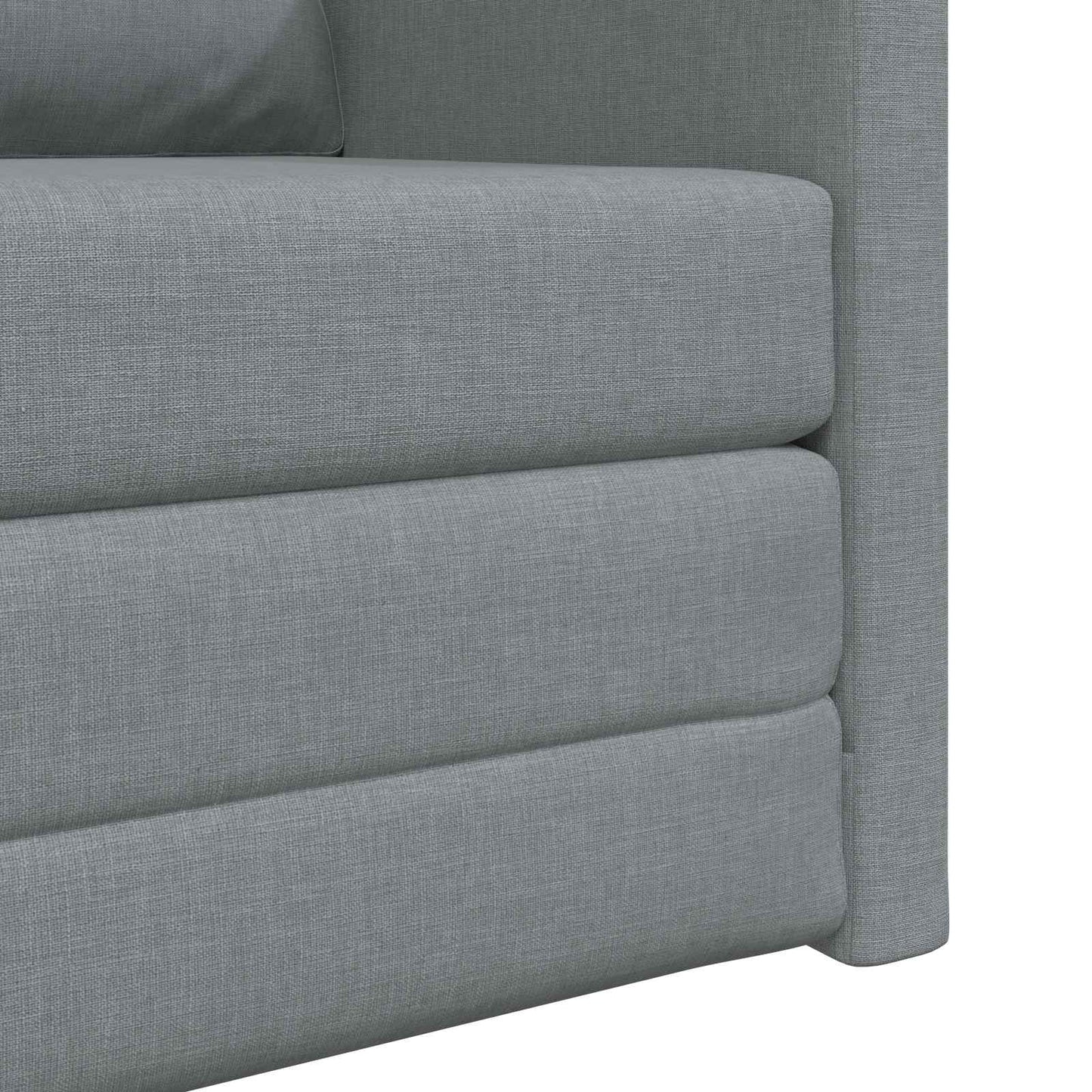 Folding Sofa Bed Light Grey 74 x 77 x 81 cm Fabric