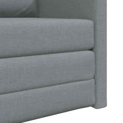 Folding Sofa Bed Light Grey 74 x 77 x 81 cm Fabric