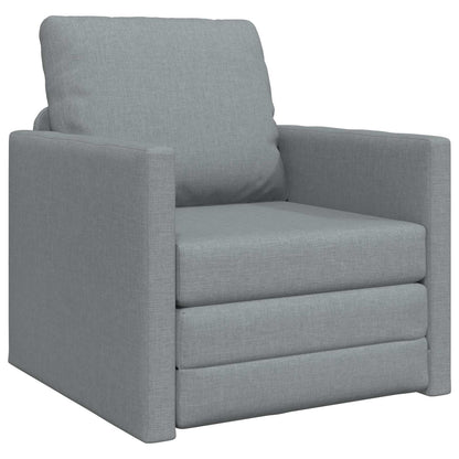 Folding Sofa Bed Light Grey 74 x 77 x 81 cm Fabric