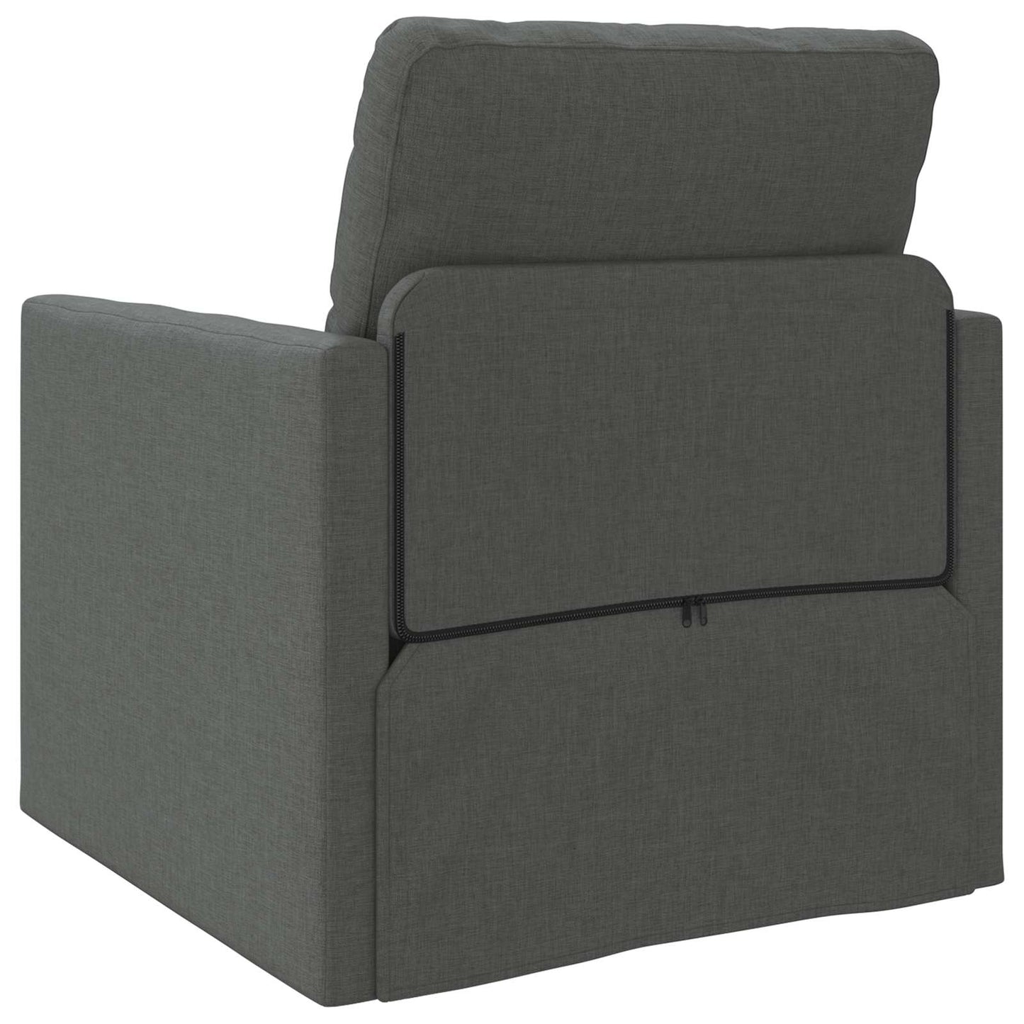 Folding Sofa Bed Dark Grey 74 x 77 x 81 cm Fabric