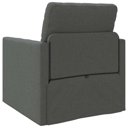 Folding Sofa Bed Dark Grey 74 x 77 x 81 cm Fabric
