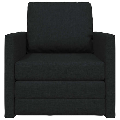 Folding Sofa Bed Black 74 x 77 x 81 cm Fabric