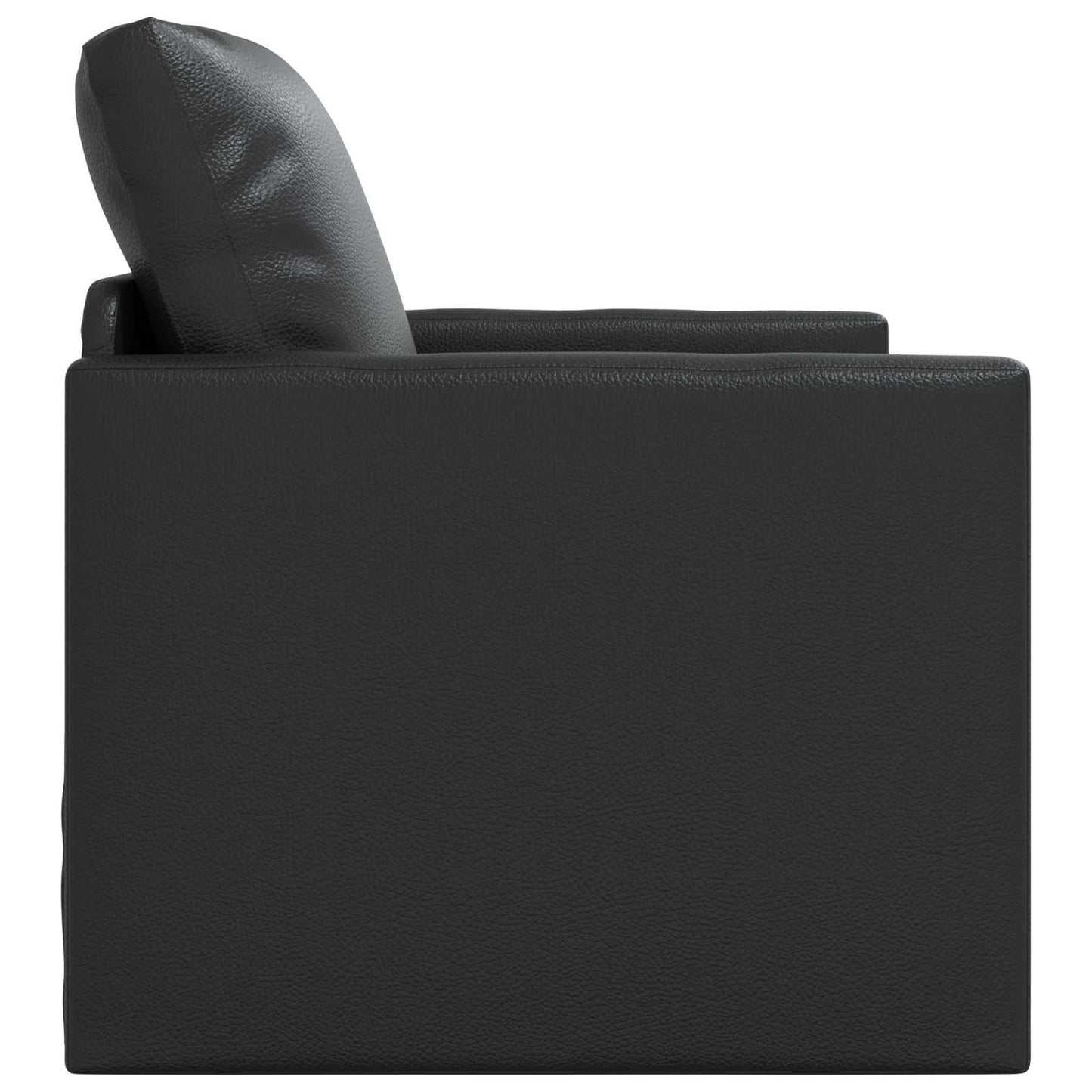 Folding Sofa Bed Black 74 x 77 x 81 cm Faux Leather