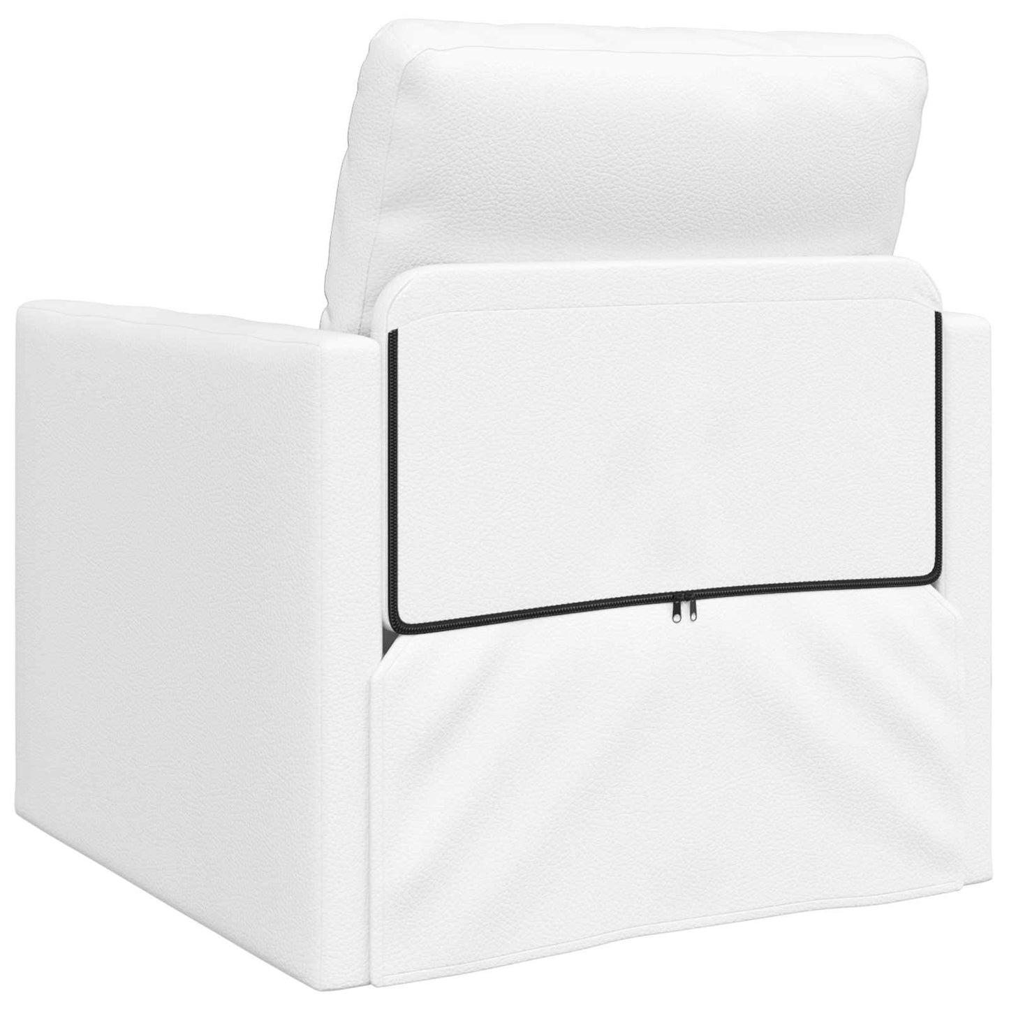 Folding Sofa Bed White 74 x 77 x 81 cm Faux Leather