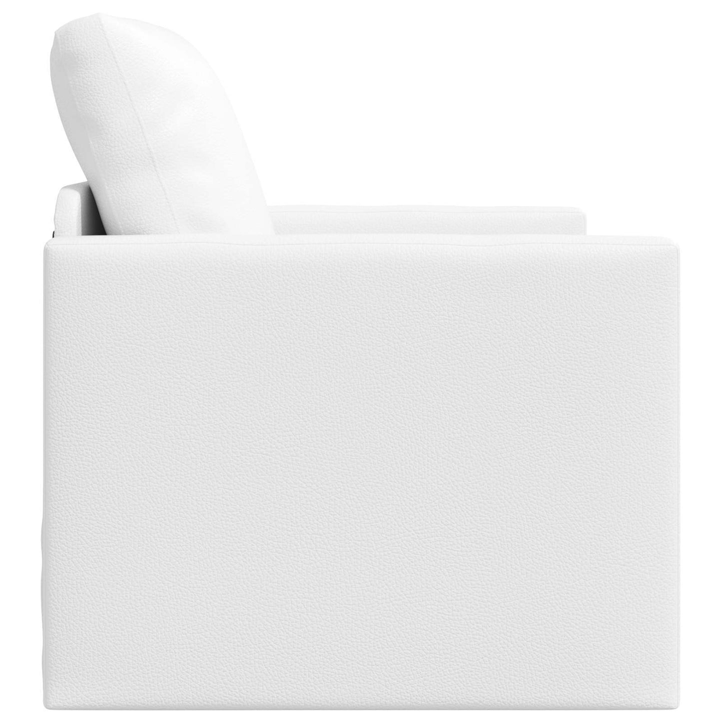 Folding Sofa Bed White 74 x 77 x 81 cm Faux Leather