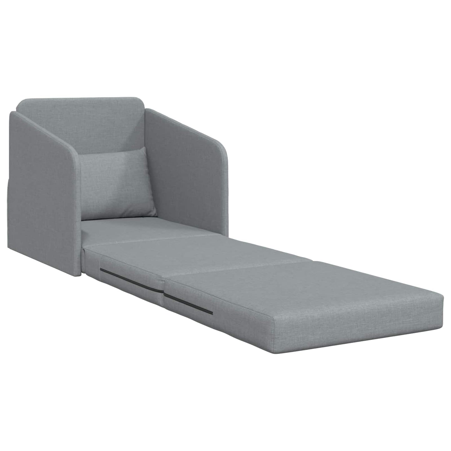 Folding Sofa Bed Light Grey 65 x 80 x 83 cm Fabric