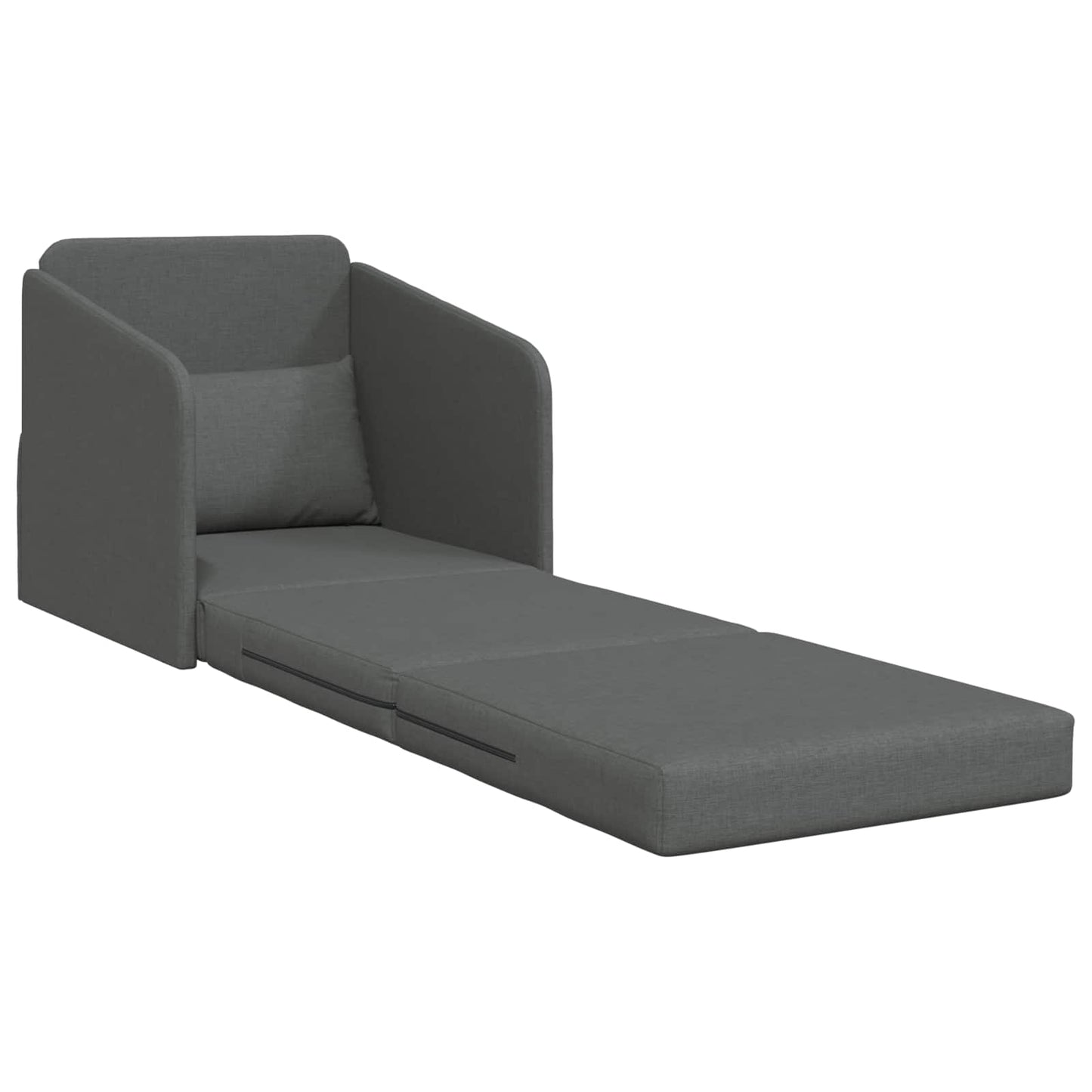 Folding Sofa Bed Dark Grey 65 x 80 x 83 cm Fabric