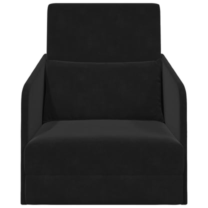 Folding Sofa Bed Black 65 x 80 x 83 cm Velvet