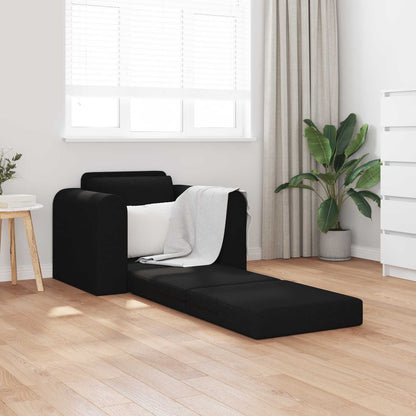 Folding Sofa Bed Black 98 x 71 x 83 cm Fabric