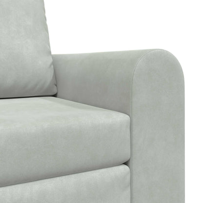 Folding Sofa Bed Light Grey 98 x 71 x 83 cm Velvet