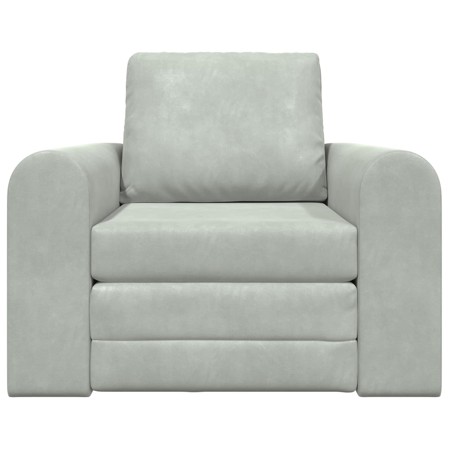 Folding Sofa Bed Light Grey 98 x 71 x 83 cm Velvet
