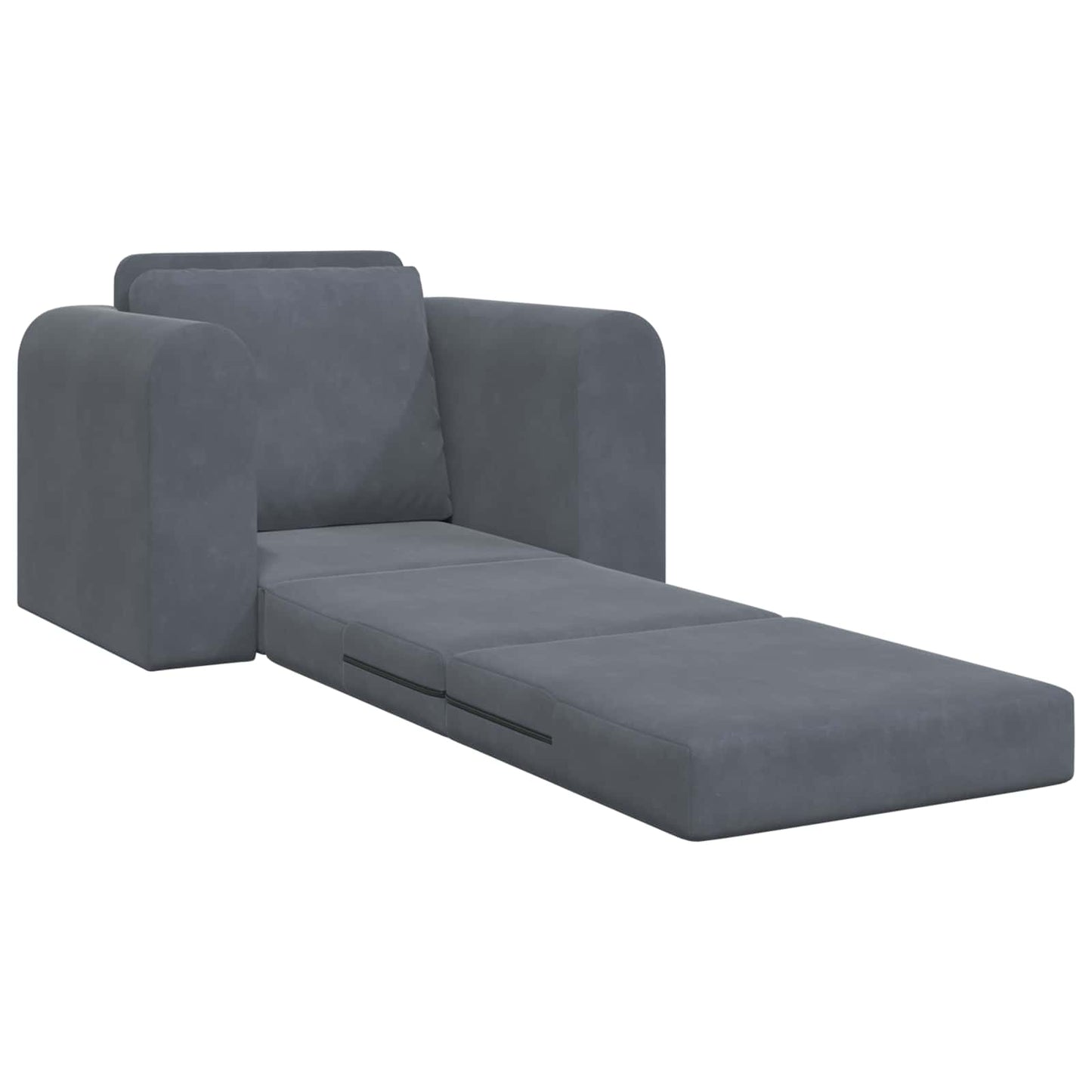Folding Sofa Bed Dark Grey 98 x 71 x 83 cm Velvet