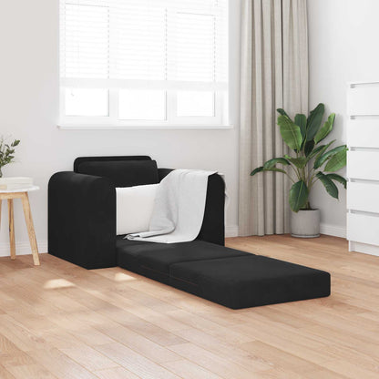 Folding Sofa Bed Black 98 x 71 x 83 cm Velvet