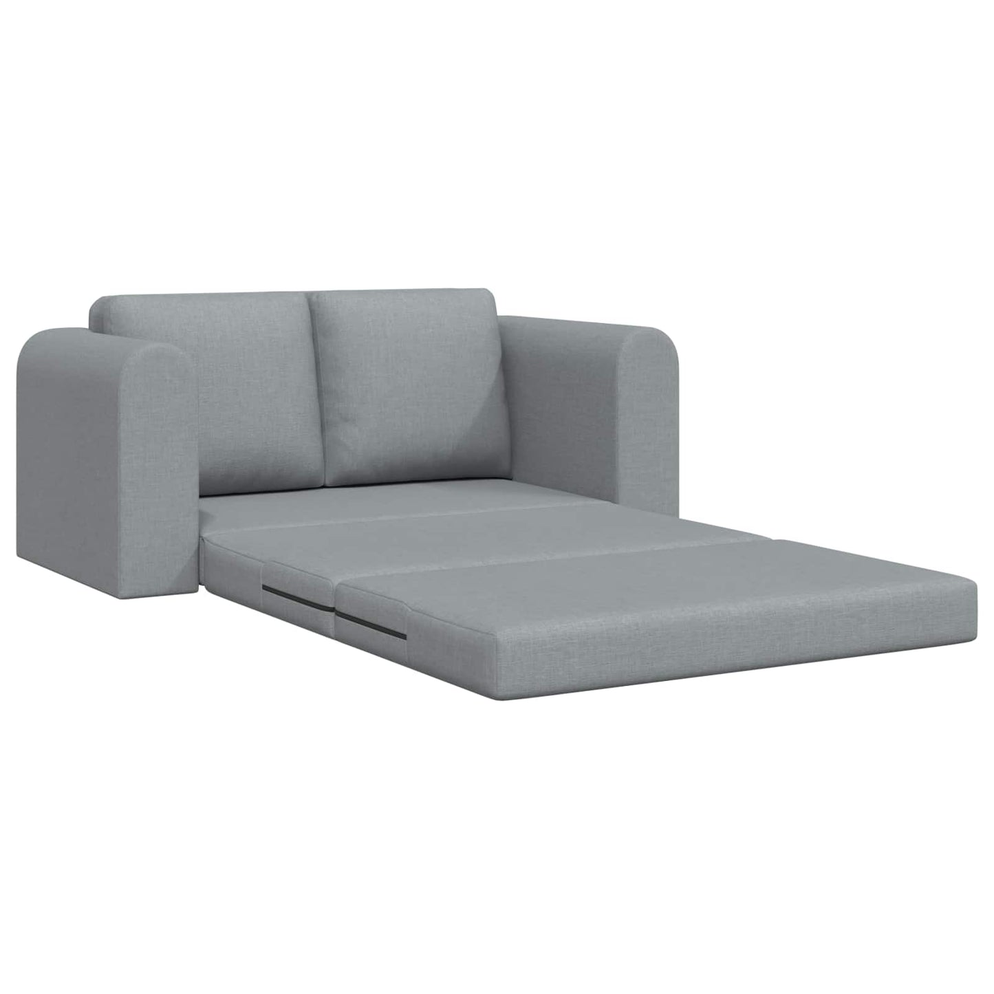 Folding Sofa Bed Light Grey 148 x 71 x 83 cm Fabric