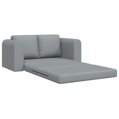 Folding Sofa Bed Light Grey 148 x 71 x 83 cm Fabric