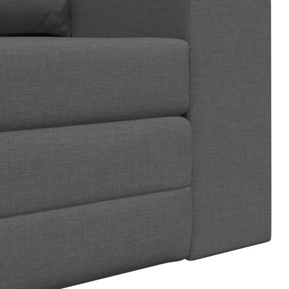 Folding Sofa Bed Dark Grey 148 x 71 x 83 cm Fabric