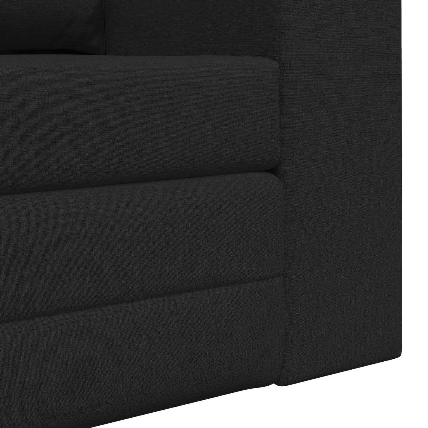Folding Sofa Bed Black 148 x 71 x 83 cm Fabric